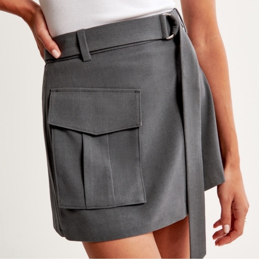 Abercrombie Wrap-Front Utility Mini Skort